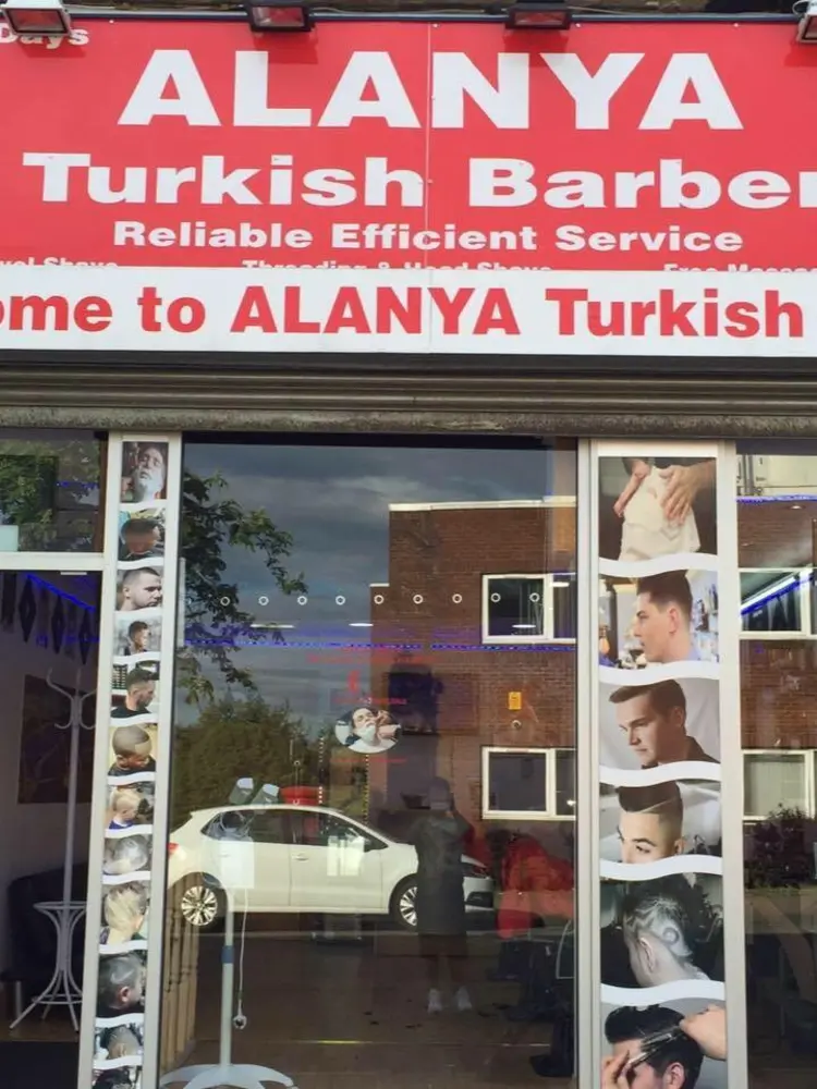 Alanya Turkish Barber fascia sign on Springburn Way